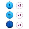 vidaXL Conjunto de Bolas de Natal 4 pcs Azul Plástico