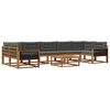 vidaXL Conjunto de Sof&aacute;s para Exterior 8 pcs Natural e Antracite