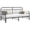 vidaXL Estrutura de cama de dia Preto 90 x 200 cm A&ccedil;o revestido a p&oacute;