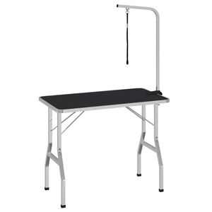 vidaXL Mesa de aliciamento com um la&ccedil;o ajust&aacute;vel, p/ c&atilde;o, gato