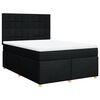 vidaXL Cama com molas/colch&atilde;o 140x190 cm tecido preto
