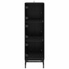 vidaXL Buffet Carvalho Preto 35 x 37 x 117 cm