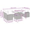 vidaXL 8 pcs conjunto de sof&aacute;s p/ jardim com almofad&otilde;es vime PE bege
