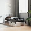 vidaXL Estrutura de cama com cabeceira 80x200 cm metal branco