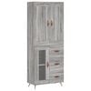 vidaXL Arm&aacute;rio alto 69,5x34x180 cm derivados de madeira sonoma cinza