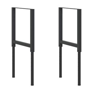 vidaXL Estruturas bancada ajust&aacute;veis 2 pcs 55x(69-95,5) cm metal preto