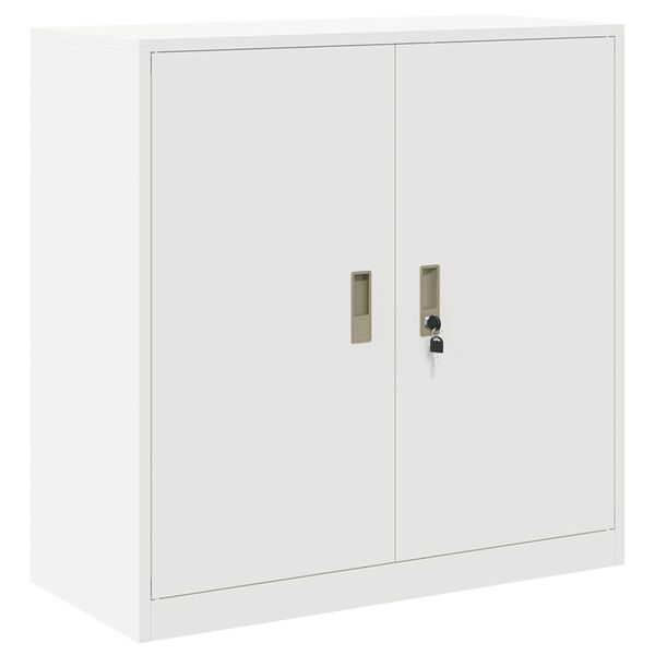 vidaXL Arm&aacute;rio de arruma&ccedil;&atilde;o Branco 90 x 40 x 90 cm A&ccedil;o