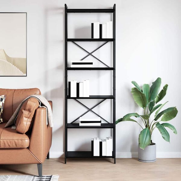 vidaXL Estante Carvalho Preto 40 x 30 x 85 cm Madeira processada