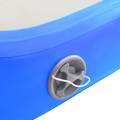 vidaXL Colchão de ginástica insuflável c/ bomba 200x200x10 cm PVC azul