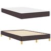 vidaXL Cama Box com colch&atilde;o Marrom Escuro 120 x 200 cm tecido
