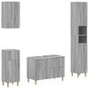 vidaXL Conjunto de Arm&aacute;rios de Banheiro com 4 Pe&ccedil;as DELFT
