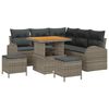 vidaXL Conjunto de Sof&aacute; de Jardim 8 unid. 7-N&uacute;mero de lugares Cinzeto