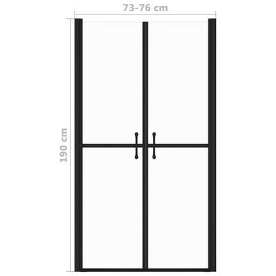 vidaXL Porta de duche ESG transparente (73-76)x190 cm