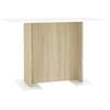vidaXL Mesa de jantar 110x60x75 cm contrap. branco e carvalho sonoma