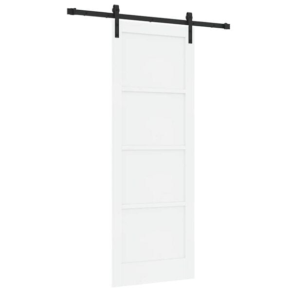 vidaXL Porta Deslizante Branco 78 x 211 cm Madeira de Pinheiro S&oacute;lida