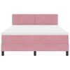 vidaXL Cama Box com colch&atilde;o com cabeceira Rosa 140 x 190 cm Veludo