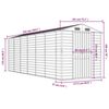 vidaXL Abrigo de jardim 191x555x198 cm a&ccedil;o galvanizado castanho-claro