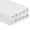 vidaXL Calhas para cabos 25x16 mm 10 m PVC