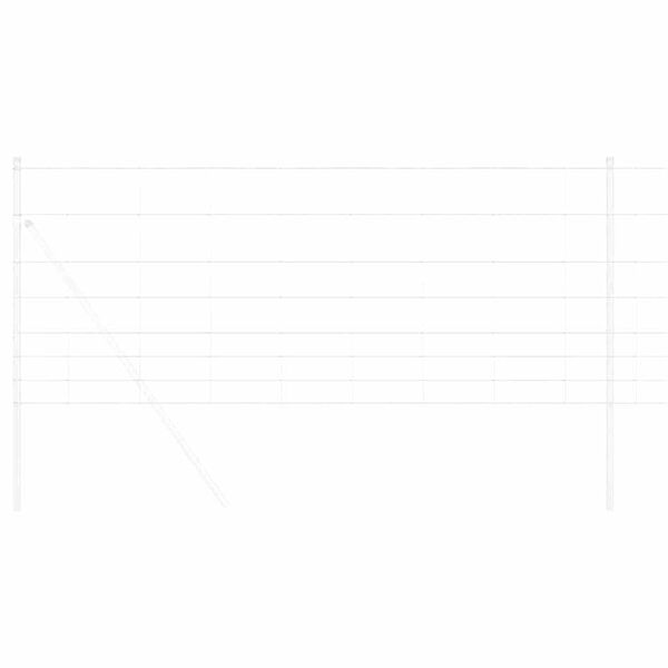 vidaXL Cerca de campo Prateado 100 x 1 m A&ccedil;o galvanizado