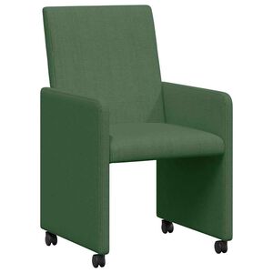 vidaXL Cadeiras de Jantar com Rodas 2 unid. Tecido de veludo c&ocirc;tel&eacute;