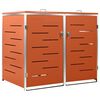 vidaXL Abrigo duplo para caixote do lixo 138x77,5x115 cm a&ccedil;o inox