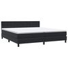 vidaXL Cama com molas/colch&atilde;o 180x210 cm veludo preto