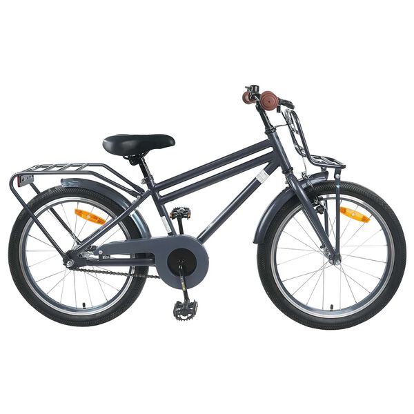 vidaXL Bicicleta Infantil 20 Polegadas para 6-11 Anos Cinza Escuro