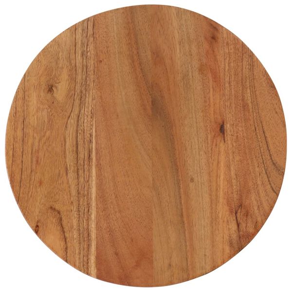 vidaXL Mesa de centro 35x35x30 cm madeira de ac&aacute;cia maci&ccedil;a e ferro