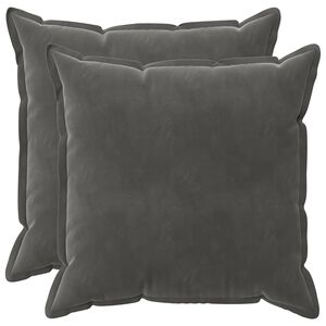 vidaXL Almofada com travesseiro HOUTEN 2 unid. Cinzento-Escuro Veludo