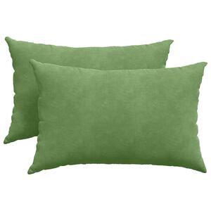 vidaXL Travesseiros de Sof&aacute; 2 pcs Verde claro 60 x 40 cm