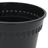 vidaXL Vasos de Plantas 6 pcs Preto &Oslash; 19 x 16 cm Pl&aacute;stico
