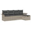 vidaXL Conjunto de Sof&aacute; de Jardim 5 unid. Rattan Sint&eacute;tico