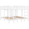 vidaXL Beliche triplo 200x200/80x200 cm madeira de pinho maci&ccedil;a branco