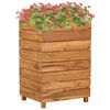 vidaXL Vaso/floreira 50x40x72 cm madeira de teca reciclada e a&ccedil;o