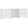 vidaXL 3 pcs aparador em madeira processada branco