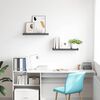 vidaXL Prateleiras de parede suspensas 2 pcs 60x23,5x3,8cm MDF cinza