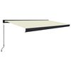 vidaXL Toldo manual com caixa 500x300 cm creme
