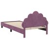 vidaXL Estrutura de Cama Infantil com Cabeceira Roxo 90 x 200 cm