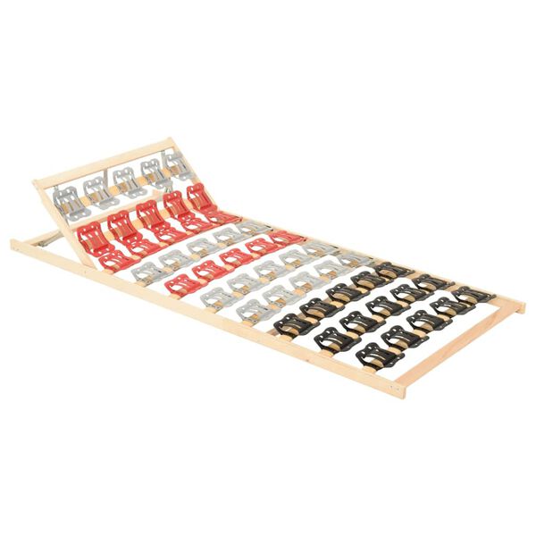vidaXL Estrutura de cama com 12 ripas e cabeceira ajust&aacute;vel 90x200 cm