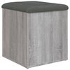 vidaXL Banco de arruma&ccedil;&atilde;o 42x42x45cm derivados madeira cinzento sonoma