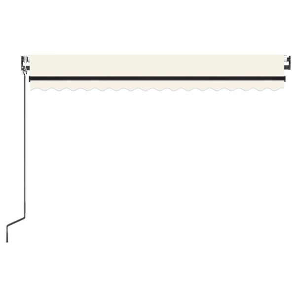 vidaXL Toldo retr&aacute;til autom&aacute;tico 450x300 cm cor creme