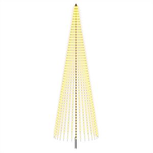 vidaXL &Aacute;rvore de Natal LED 485 cm 1632 LED Branco quente Ferro Preto