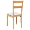 vidaXL Cadeiras de jantar com almofad&otilde;es 2 pcs madeira maci&ccedil;a natural
