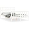 vidaXL Cama sem colch&atilde;o 120x200 cm madeira de pinho maci&ccedil;a branco