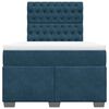 vidaXL Cama boxspring com colch&atilde;o 120x190 cm veludo azul