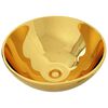 vidaXL Lavat&oacute;rio 32,5x14 cm cer&acirc;mica dourado