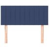 vidaXL Cabeceira de cama tecido 90x5x78/88 cm azul