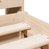 vidaXL Cama com estante sem colchão 140x190 cm pinho maciço