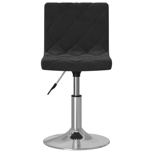 vidaXL Cadeiras de jantar girat&oacute;rias 2 pcs veludo preto