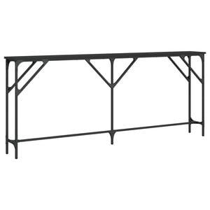 vidaXL Mesa consola 180x23x75 cm derivados de madeira preto